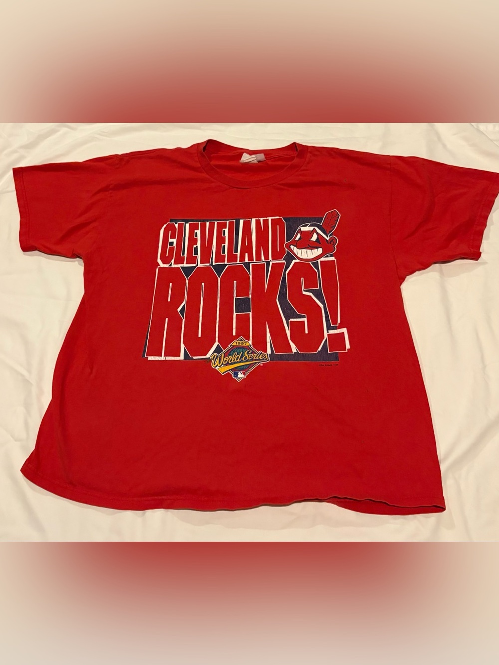Vintage Cleveland Indians “Cleveland Rocks” csa Usa T-Shirt Size: XL